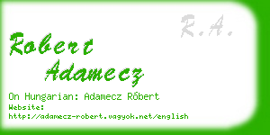 robert adamecz business card