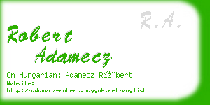 robert adamecz business card